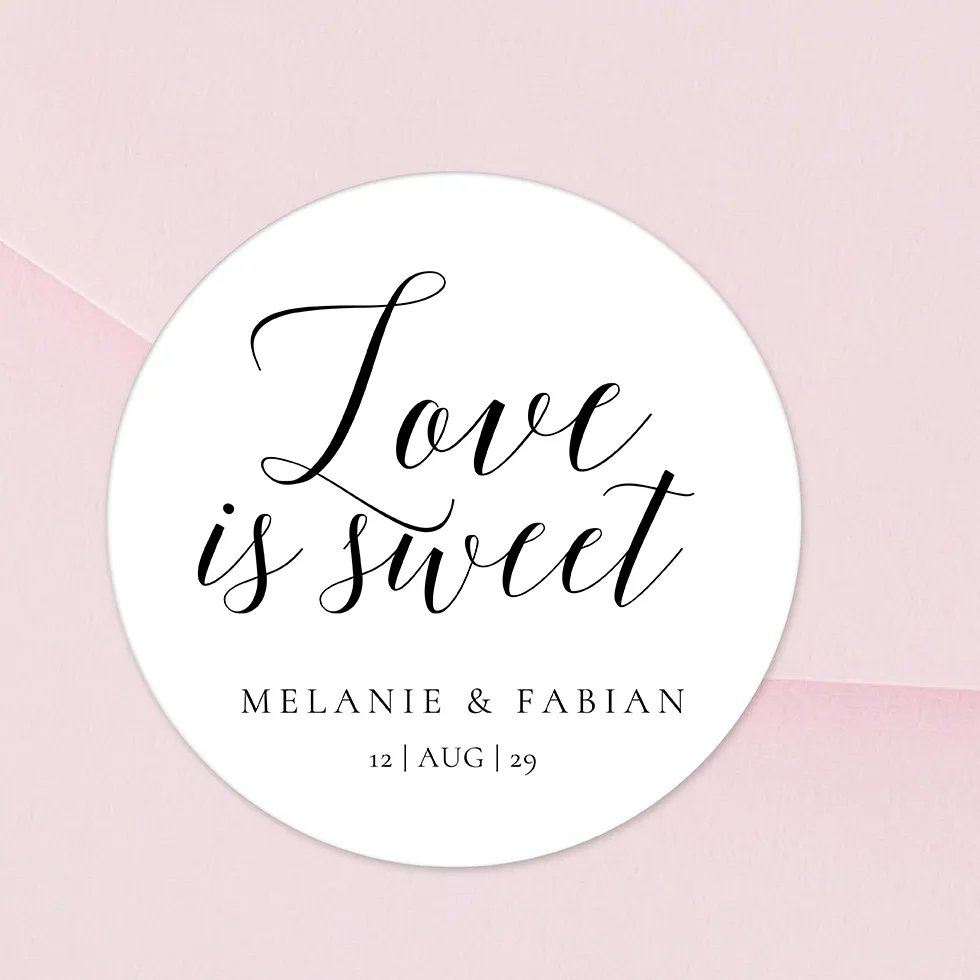 weddingstyle-geschenke-aufkleber-love-is-sweet-kalligraphie image 1