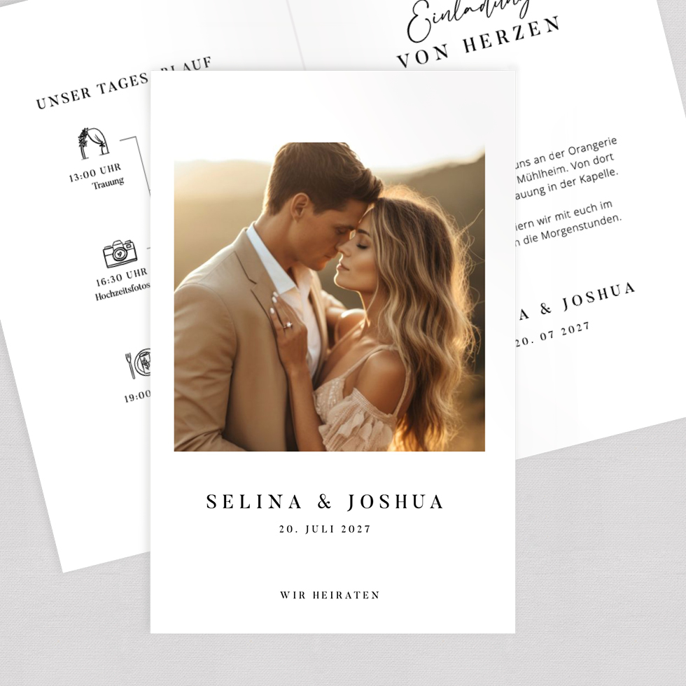 weddingstyle-hochzeitskarten-polaroid-einladung-klappkarte-b6 image 1