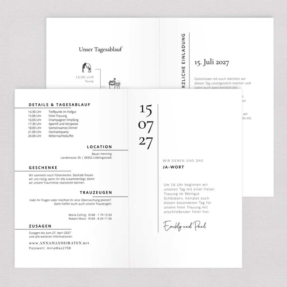 weddingstyle-lets-be-married-hochzeitseinladung-klappkarte-b6 image 2