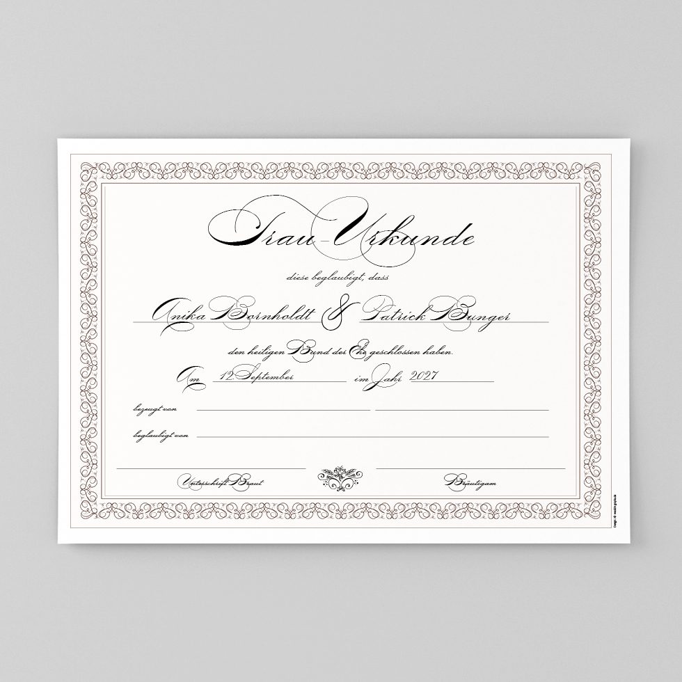 weddingstyle-trauung-trauurkunde-classic-style image 1