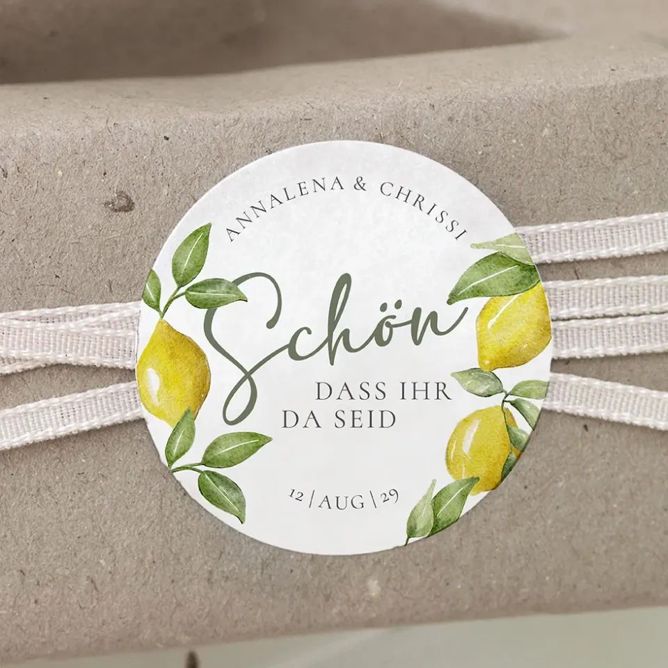 weddingstyle-geschenke-aufkleber-zitronen-sch-n-dass-du-da-bist image 1