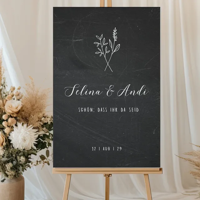 weddingstyle-trauung-willkommensschild-tafeldesign image 1