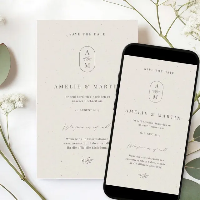 weddingstyle-hochzeitskarten-save-the-date-monogramm-gedruckt image 1