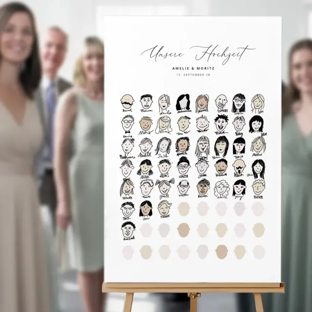weddingstyle-feier-zeichne-dein-gesicht-g-stebuch-mit-farbfl-chen image 1