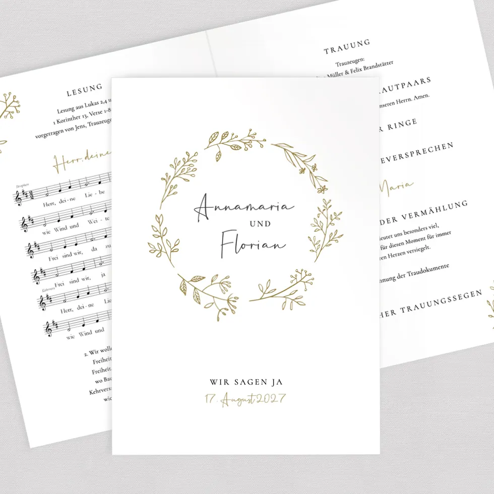 weddingstyle-trauung-kirchenheft-wild-flowers-din-a5-gedruckt image 1