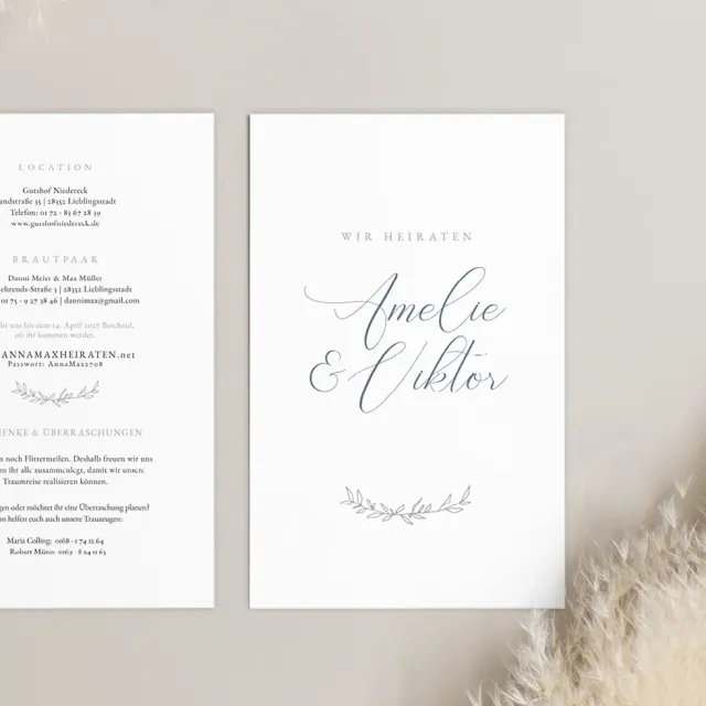 weddingstyle-hochzeitskarten-einladung-kalligraphie-b6-druck image 1
