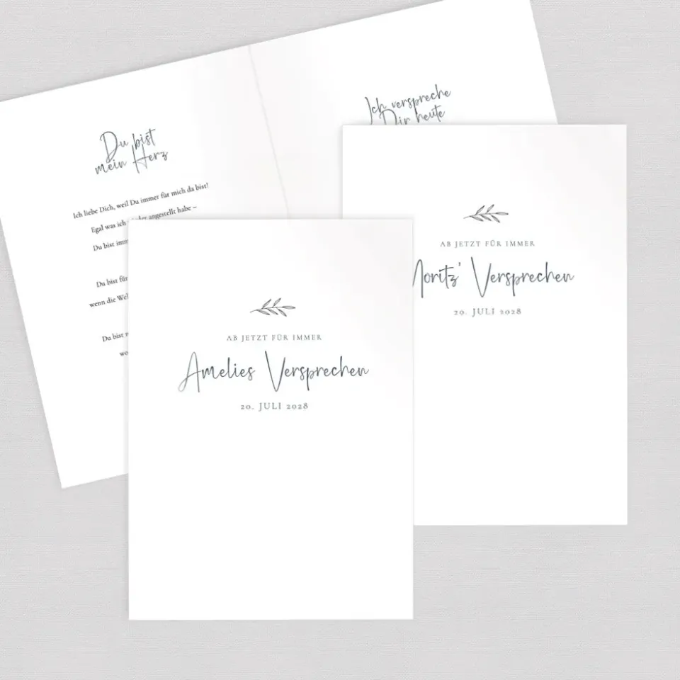 weddingstyle-trauung-eheversprechen-hefte-olive-2er-set image 1