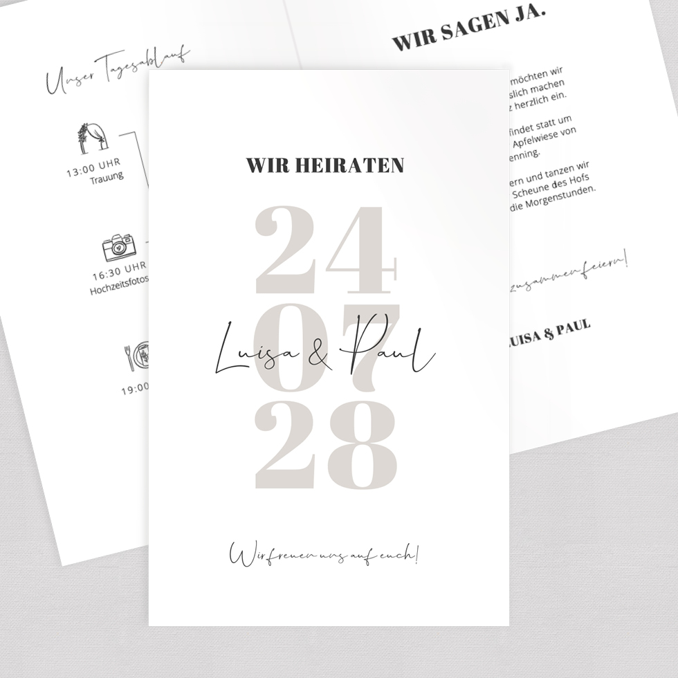 weddingstyle-unser-tag-hochzeitseinladung-klappkarte-b6-qr-code image 1