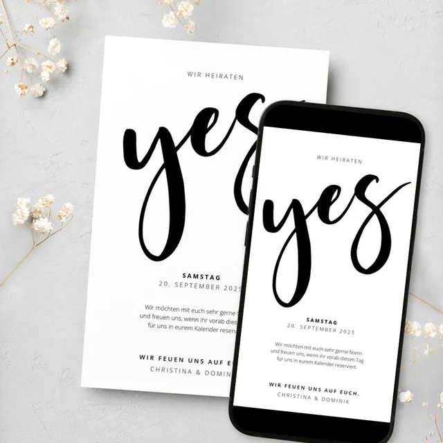 weddingstyle-hochzeitskarten-save-the-date-brush-lettering-digital image 1