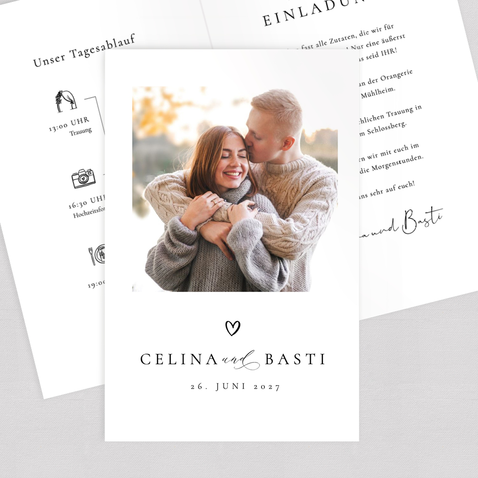 weddingstyle-hochzeitskarten-hochzeitseinladung-just-love-klappkarte-b6 image 1