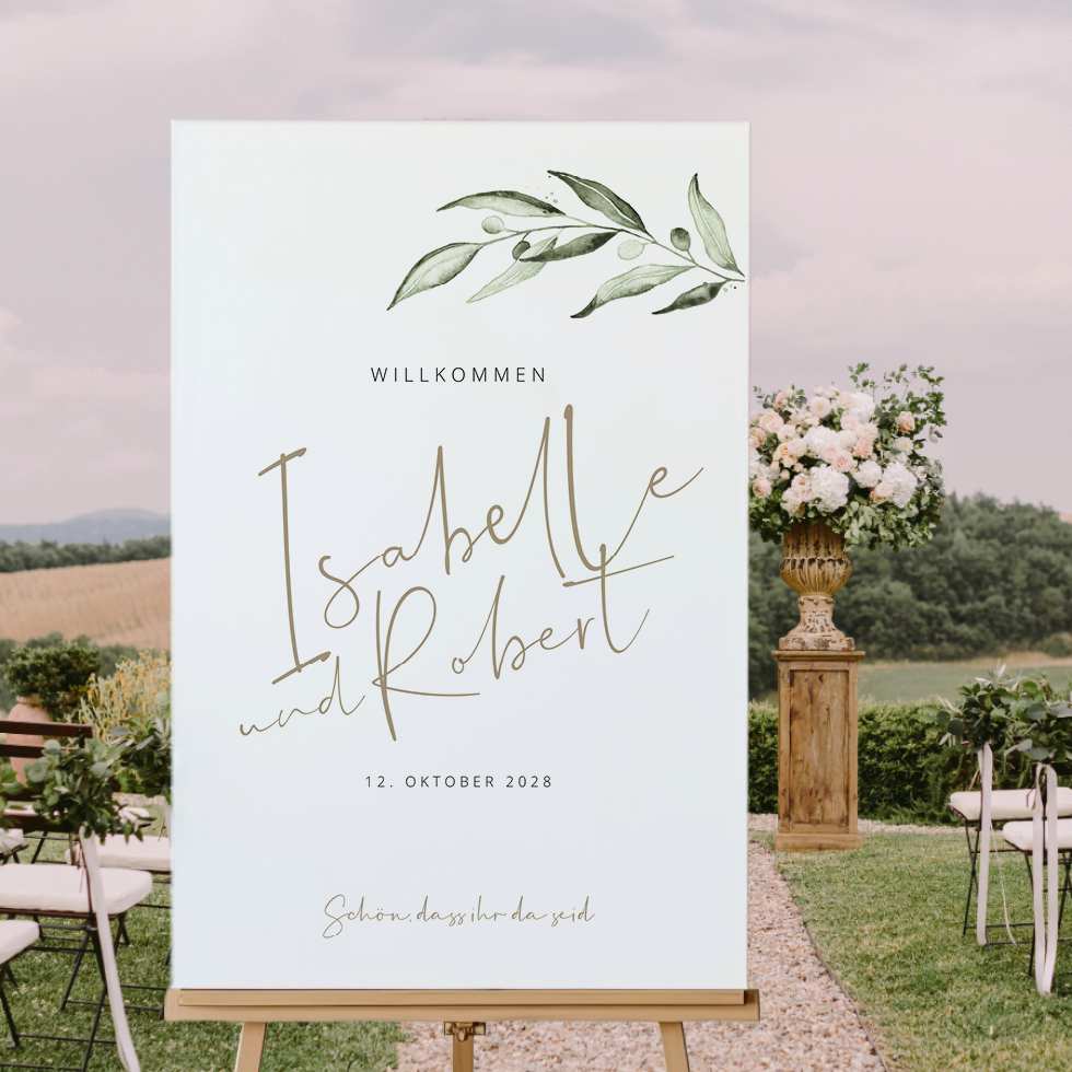 weddingstyle-trauung-toskana-willkommensschild-personalisiert image 1