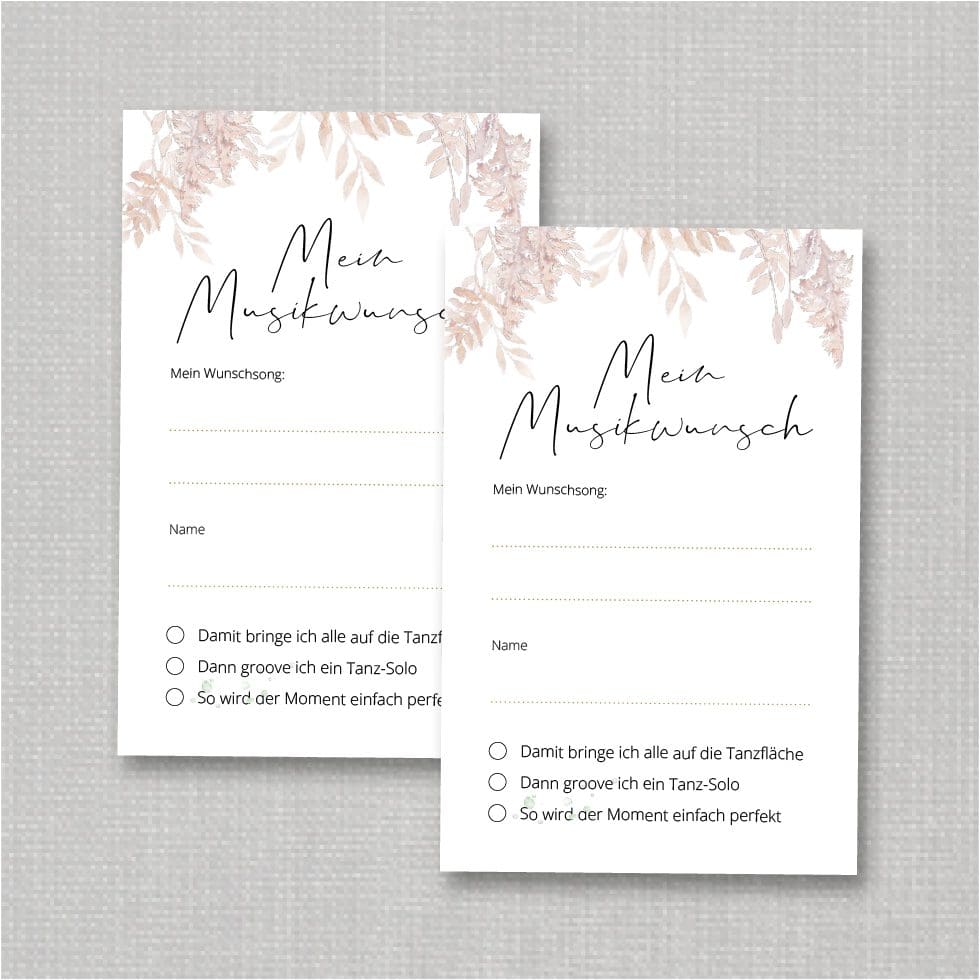 weddingstyle-feier-musikwunschkarten-pampas-pdf-vorlage-download image 1