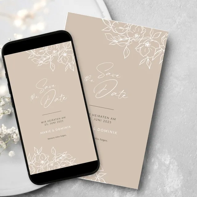 weddingstyle-hochzeitskarten-save-the-date-karte-flowers-papiere image 1