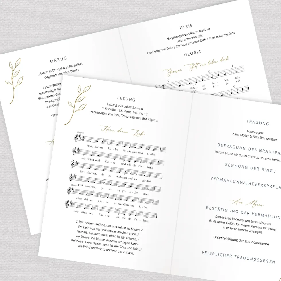 weddingstyle-trauung-kirchenheft-romance-din-a5-gedruckt-oder-pdf image 2