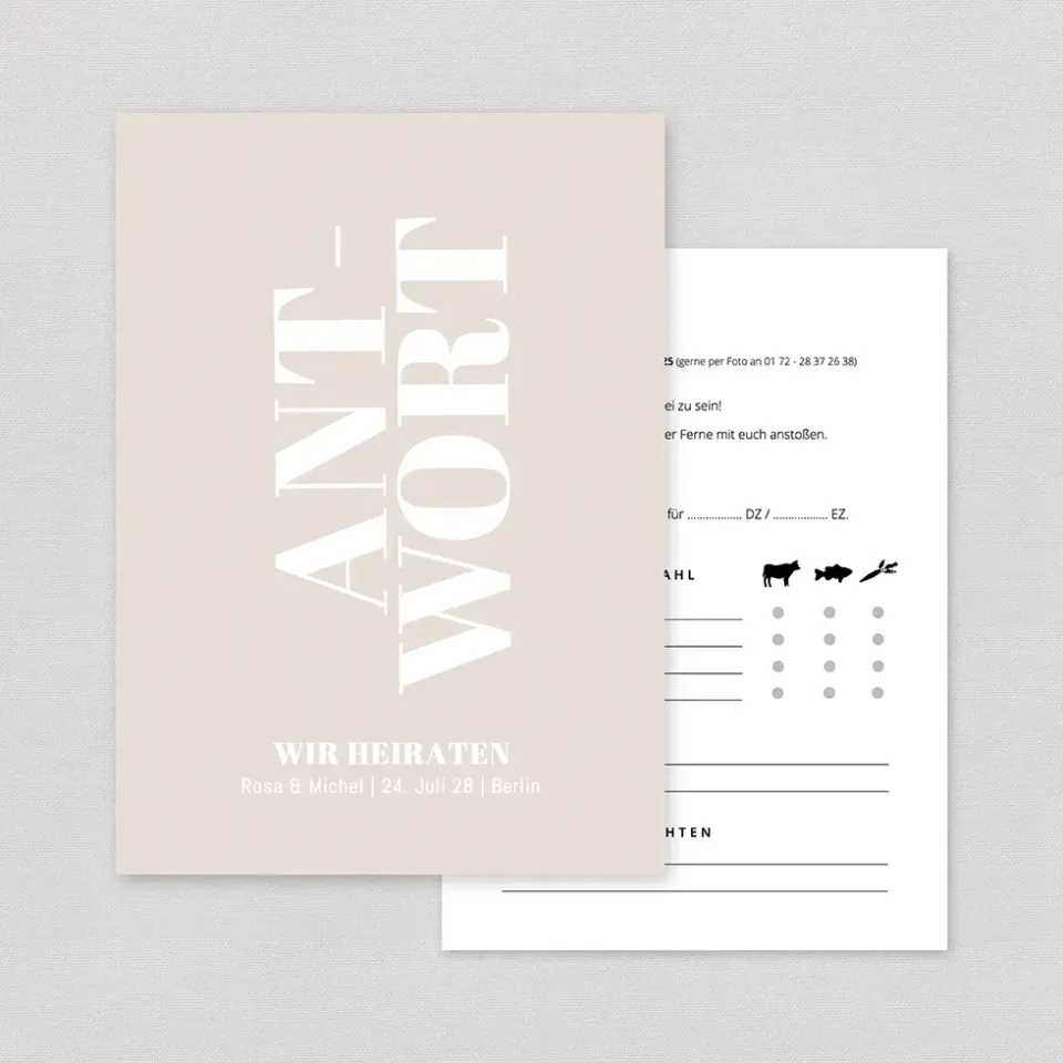 weddingstyle-hochzeitskarten-antwortkarte-bold-letters-gedruckt image 1