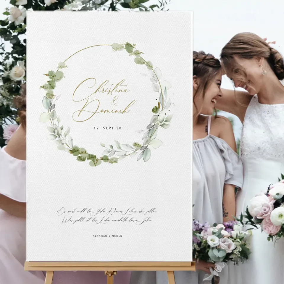 weddingstyle-feier-fingerabdruck-bild-eukalyptus-personalisiert image 1