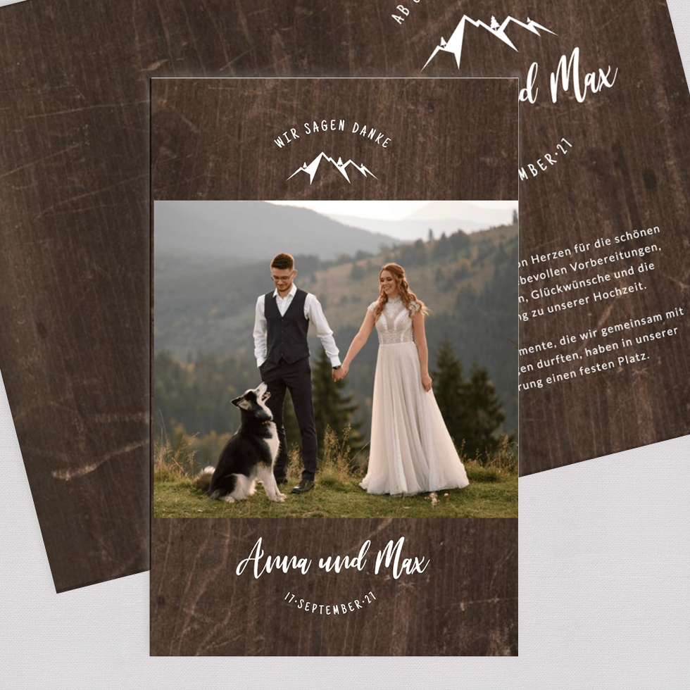 weddingstyle-dankeskarte-berghochzeit-klappkarte-individuell image 1