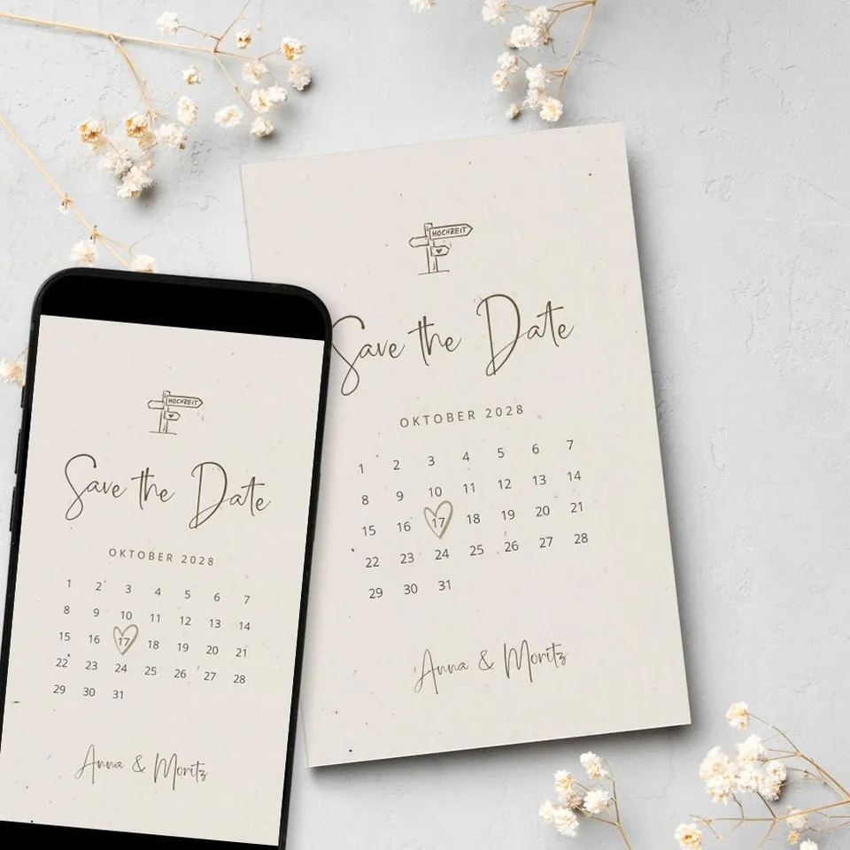 weddingstyle-hochzeitskarten-kalenderblatt-save-the-date-karte image 1