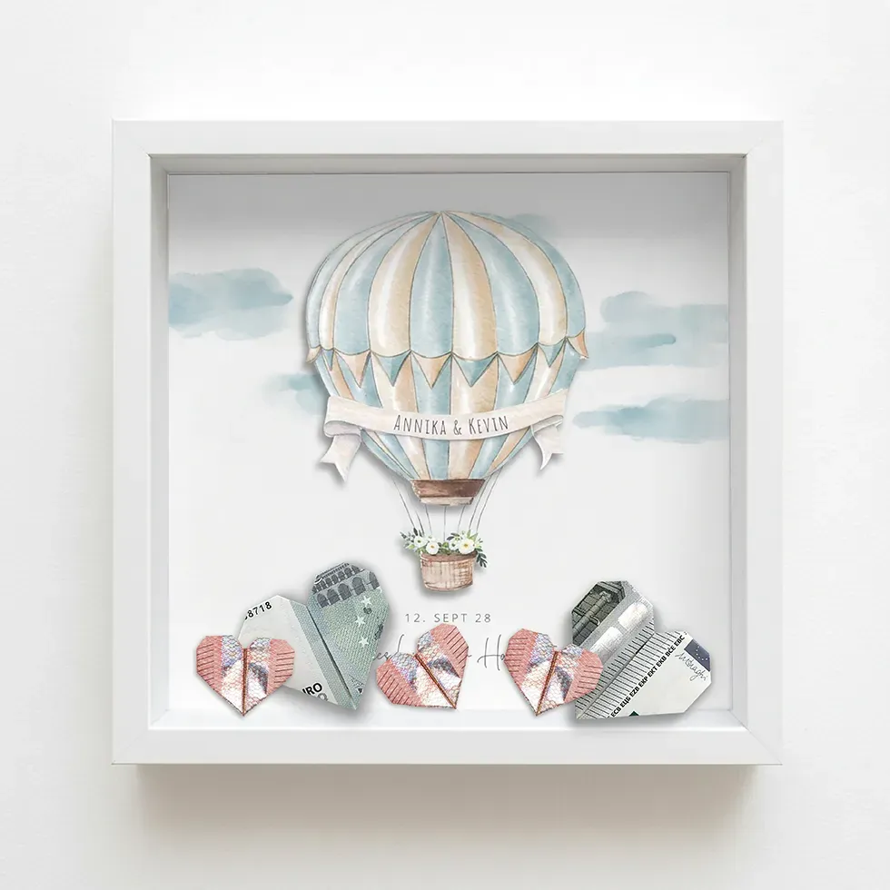 weddingstyle-geschenke-hei-luftballon-geldgeschenk-3-d-rahmen image 1