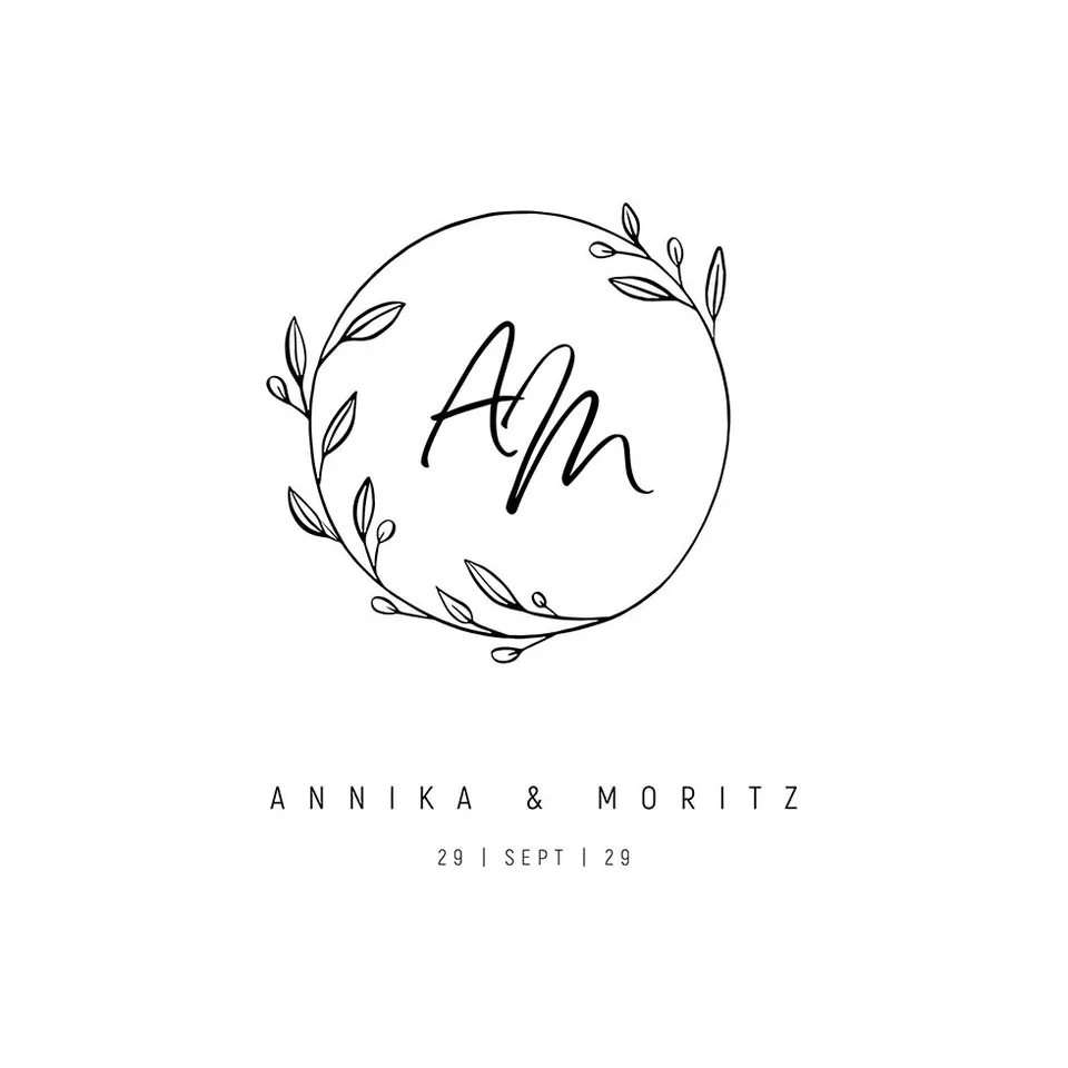 weddingstyle-hochzeitskarten-hochzeitslogo-annika-und-moritz-individuell image 1