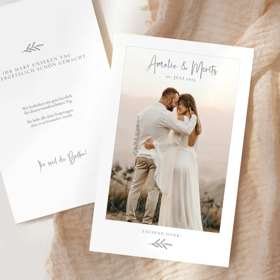 weddingstyle-hochzeitskarten-dankeskarte-olive-personalisierbar image 1