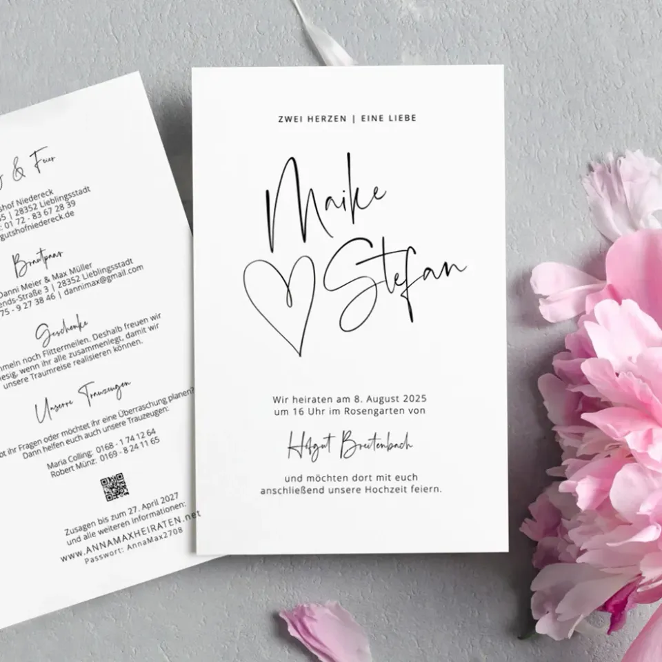 weddingstyle-maike-stefan-hochzeitseinladung-b6-individuell image 1