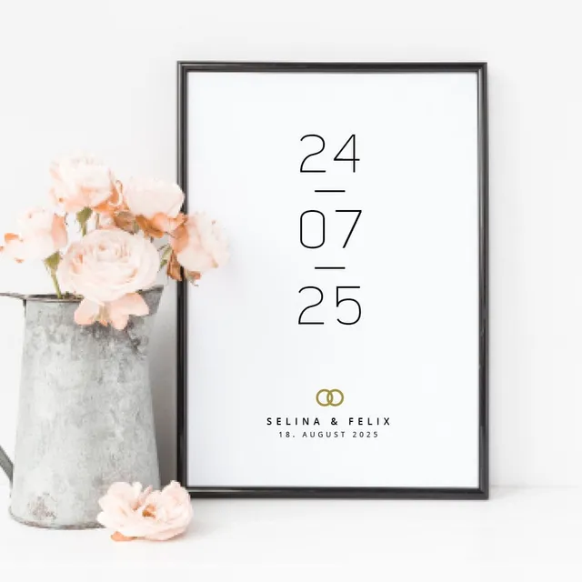 weddingstyle-geschenke-poster-datum-elegant-personalisiert image 1