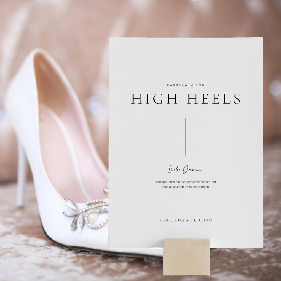 weddingstyle-feier-high-heels-garage-schild-m-de-tanzf-e-a4 image 2