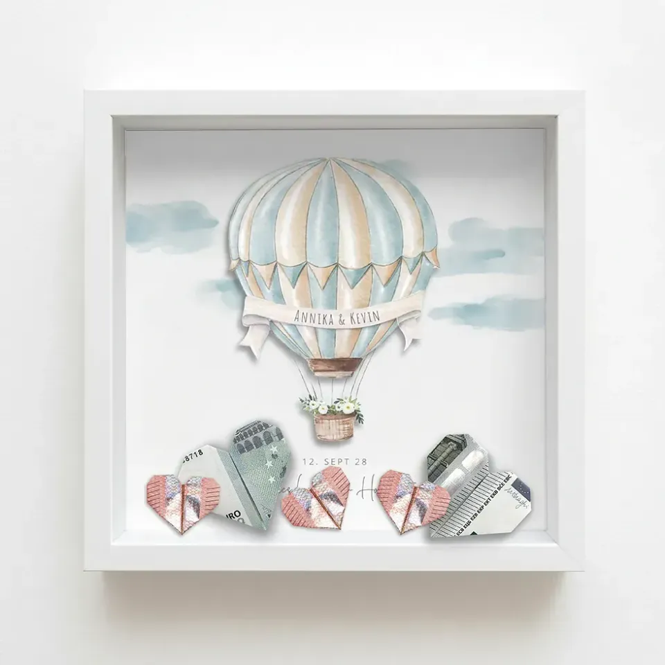 weddingstyle-geschenke-hei-luftballon-geldgeschenk-3-d-rahmen image 1