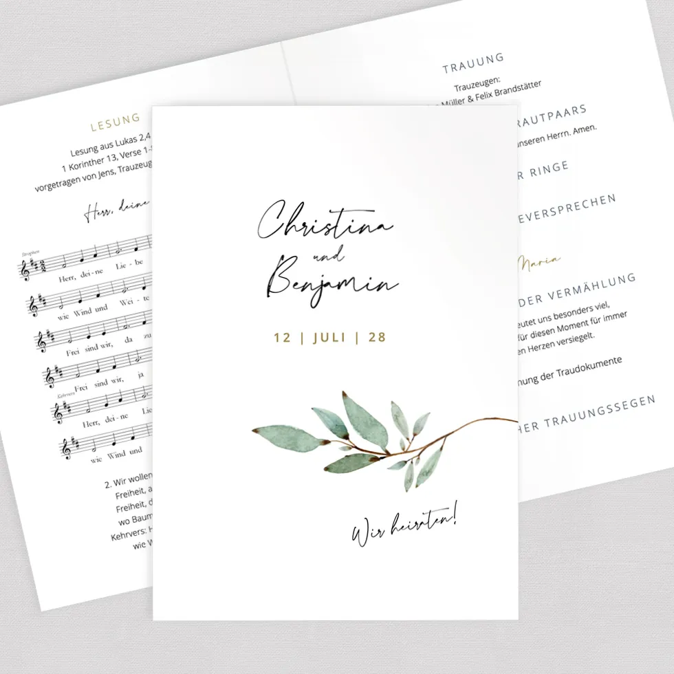 weddingstyle-trauung-branch-kirchenheft-a5-gedruckt-pdf-vorlage image 1