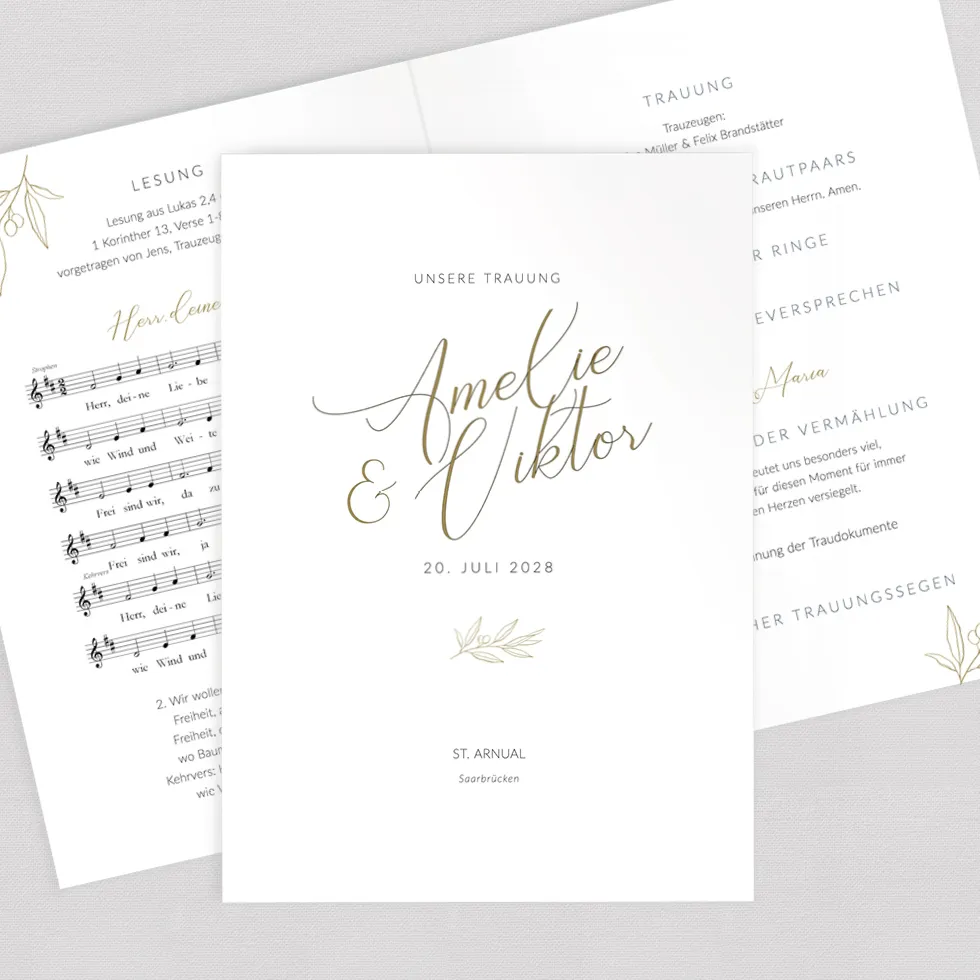weddingstyle-elegant-branch-kirchenheft-din-a5 image 1