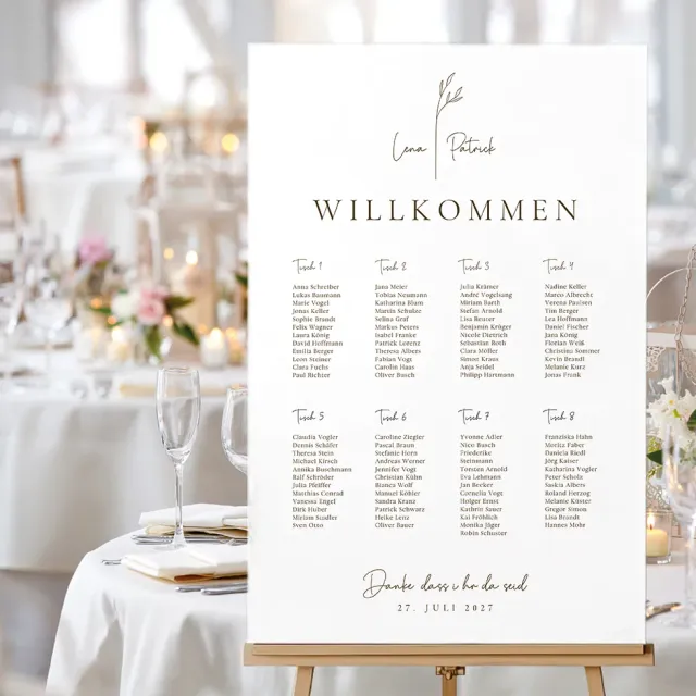 weddingstyle-feier-boho-zweig-sitzplan-schild-individuell image 1