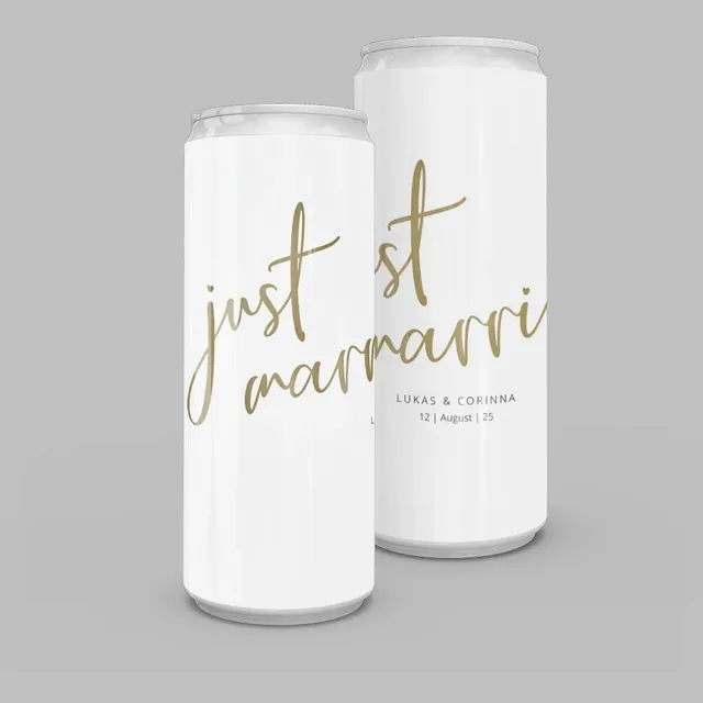 weddingstyle-sektempfang-dosen-aufkleber-just-married-handschrift-10er image 1