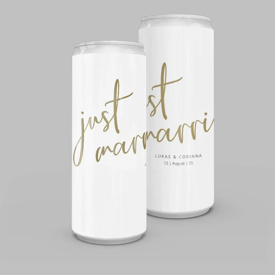 weddingstyle-sektempfang-dosen-aufkleber-just-married-handschrift-10er image 1