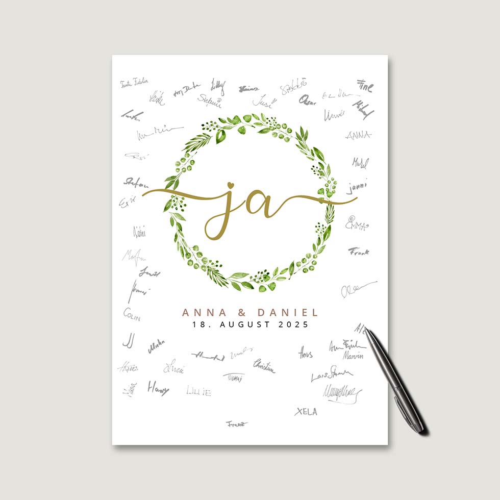 weddingstyle-feier-ja-greenerey-g-stebuch-bild-personalisiert image 2