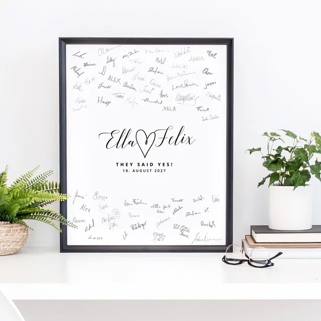 weddingstyle-feier-g-stebuch-bild-namen-mit-herz-personalisiert image 1