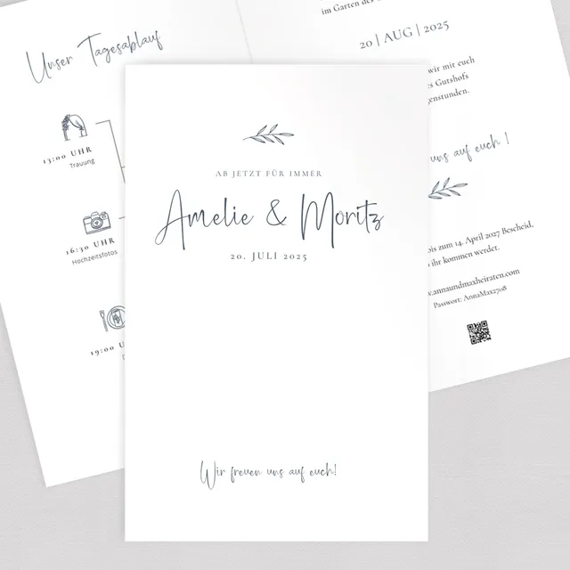 weddingstyle-hochzeitskarten-olive-einladungskarte-klappkarte-b6 image 1