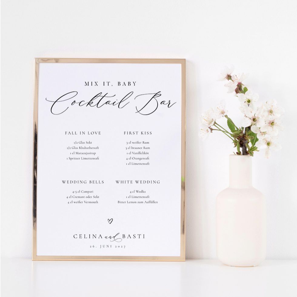 weddingstyle-feier-cocktail-bar-schild-elegant-vorlage-a4 image 1
