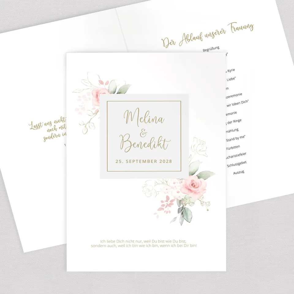 weddingstyle-trauung-kirchenheft-umschlag-modern-rose-pdf image 1