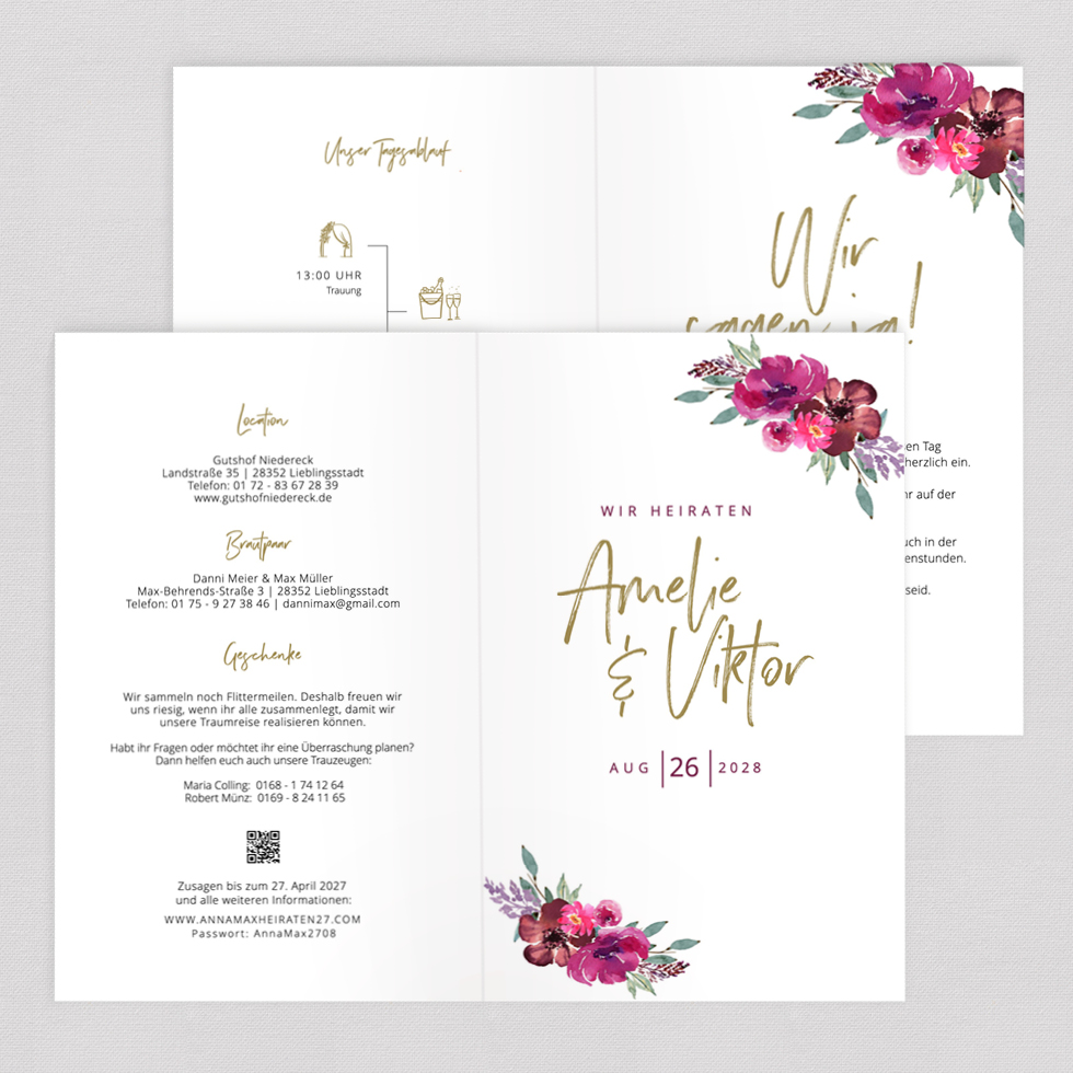 weddingstyle-berry-hochzeitseinladung-klappkarte-b6-personalisiert image 2