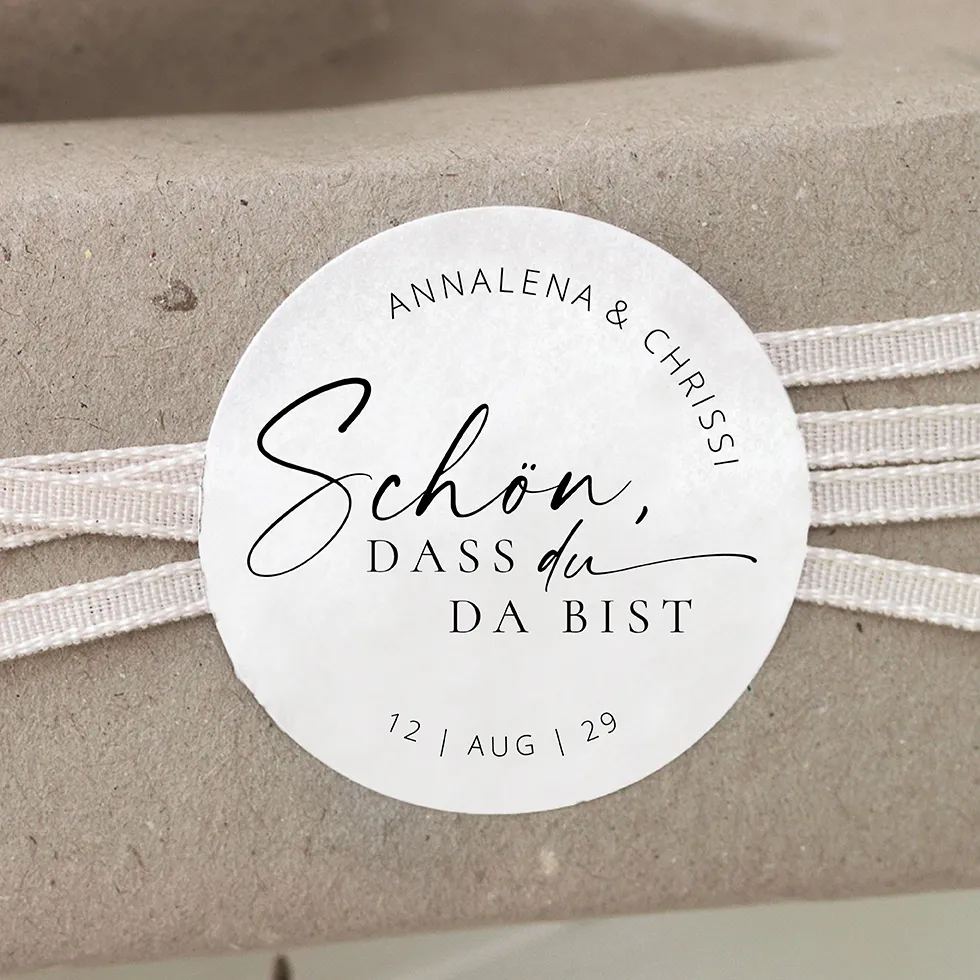 weddingstyle-geschenke-sch-n-dass-du-da-bist-aufkleber-elegant image 2