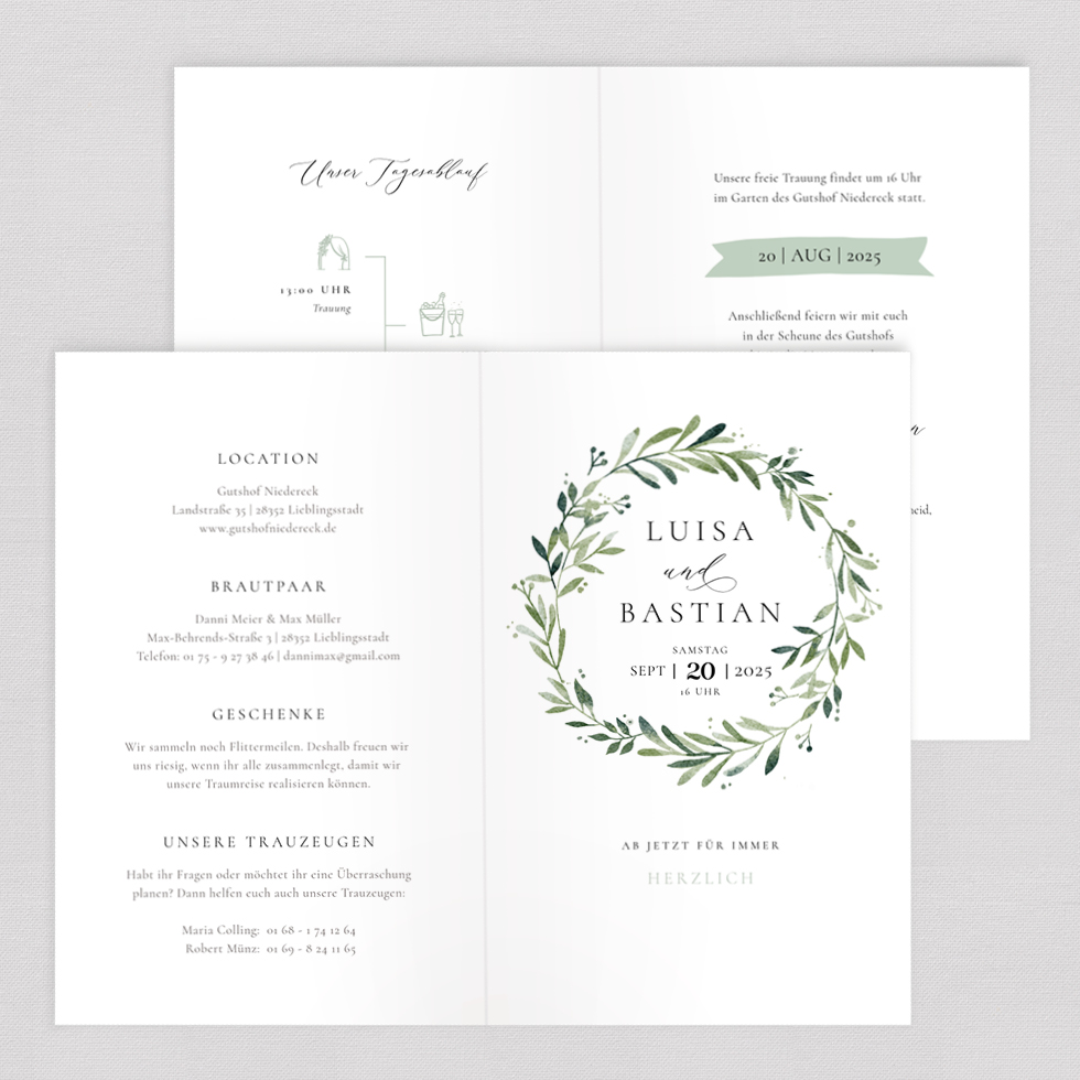 weddingstyle-hochzeitskarten-greenery-kranz-einladung-klappkarte-b6 image 2