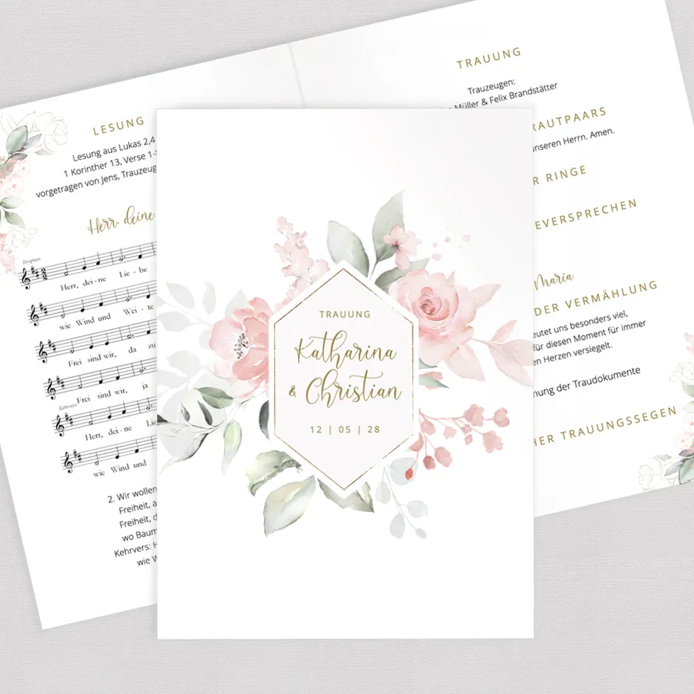 weddingstyle-trauung-true-romance-kirchenheft-din-a5 image 1