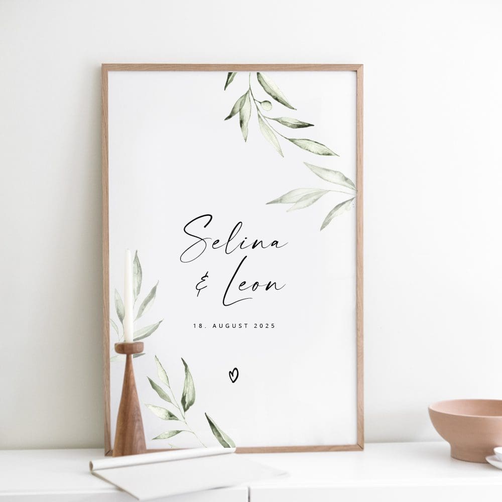 weddingstyle-geschenke-hochzeitsposter-olive-personalisiert-geldgeschenk image 1