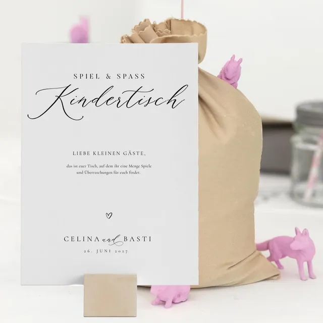 weddingstyle-feier-kindertisch-schild-elegant-tischschild-a4 image 1