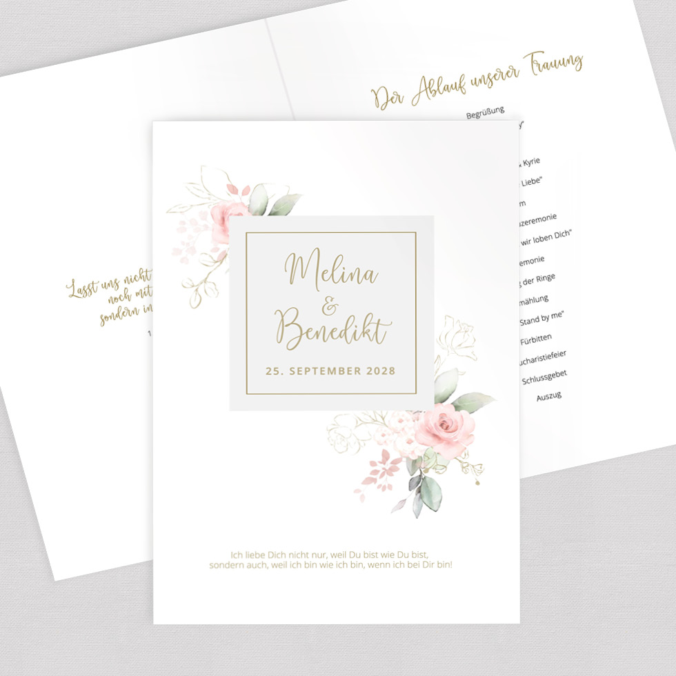 weddingstyle-trauung-kirchenheft-umschlag-modern-rose-pdf image 1