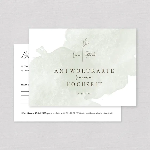 weddingstyle-hochzeitskarten-antwortkarte-pistazienliebe-druck image 1