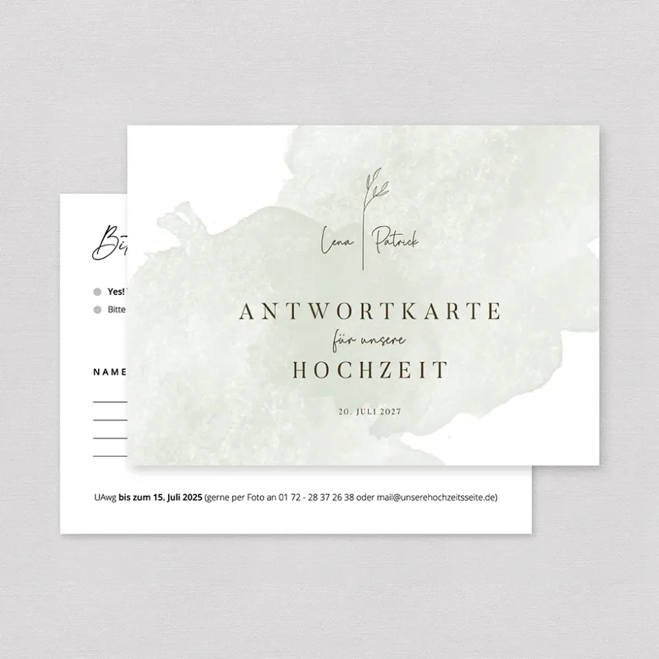 weddingstyle-hochzeitskarten-antwortkarte-pistazienliebe-druck image 1