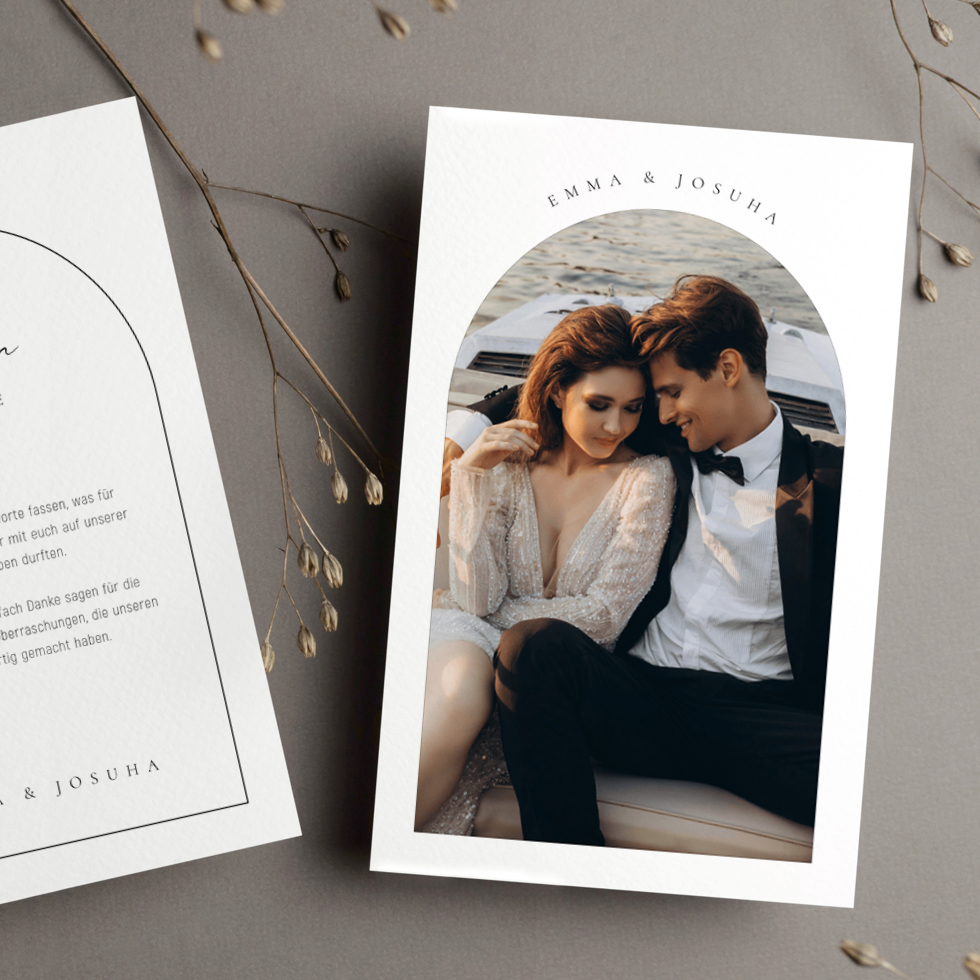 weddingstyle-bogen-dankeskarte-b6-personalisiert-300-g image 1