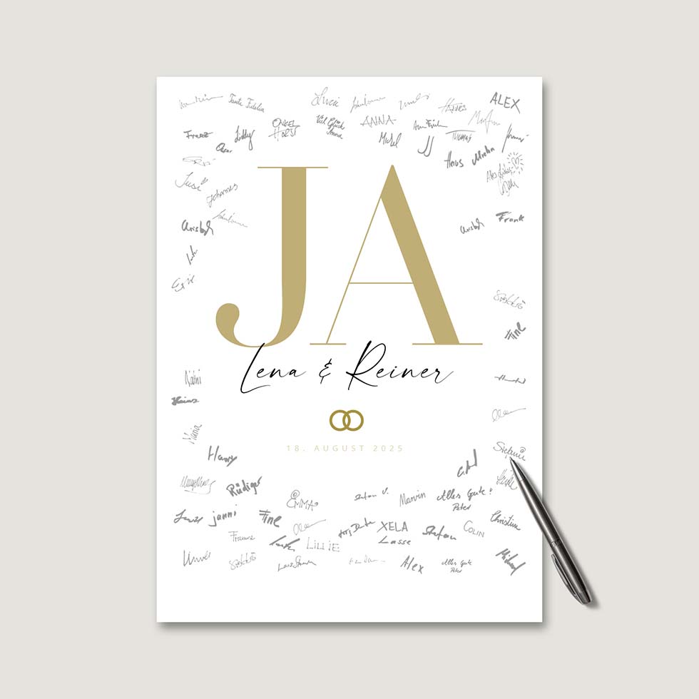 weddingstyle-feier-g-stebuch-bild-ja-personalisiertes-wandbild image 2